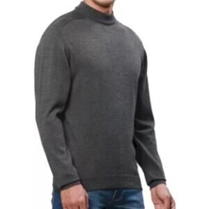 Joseph & Lyman Extra Fine Merino Wool Sweater Made in Australia XL Mockneck Gray